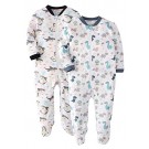 CharmX Baby Boys Girls One-Piece Footies Organic Cotton Jumpsuit Zip Front Romper