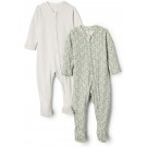 CharmX Unisex Babies' Cotton Footed Sleep and Play Bodysuit, Pack of 2