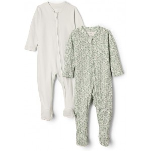 CharmX Unisex Babies' Cotton Footed Sleep and Play Bodysuit, Pack of 2
